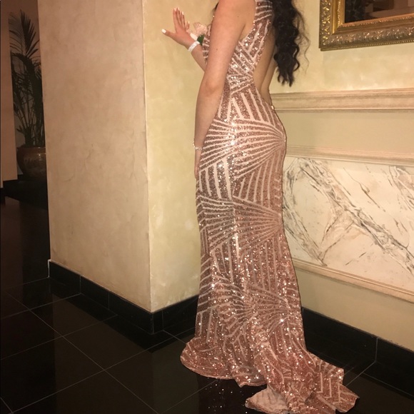 Rose Gold Prom Dress